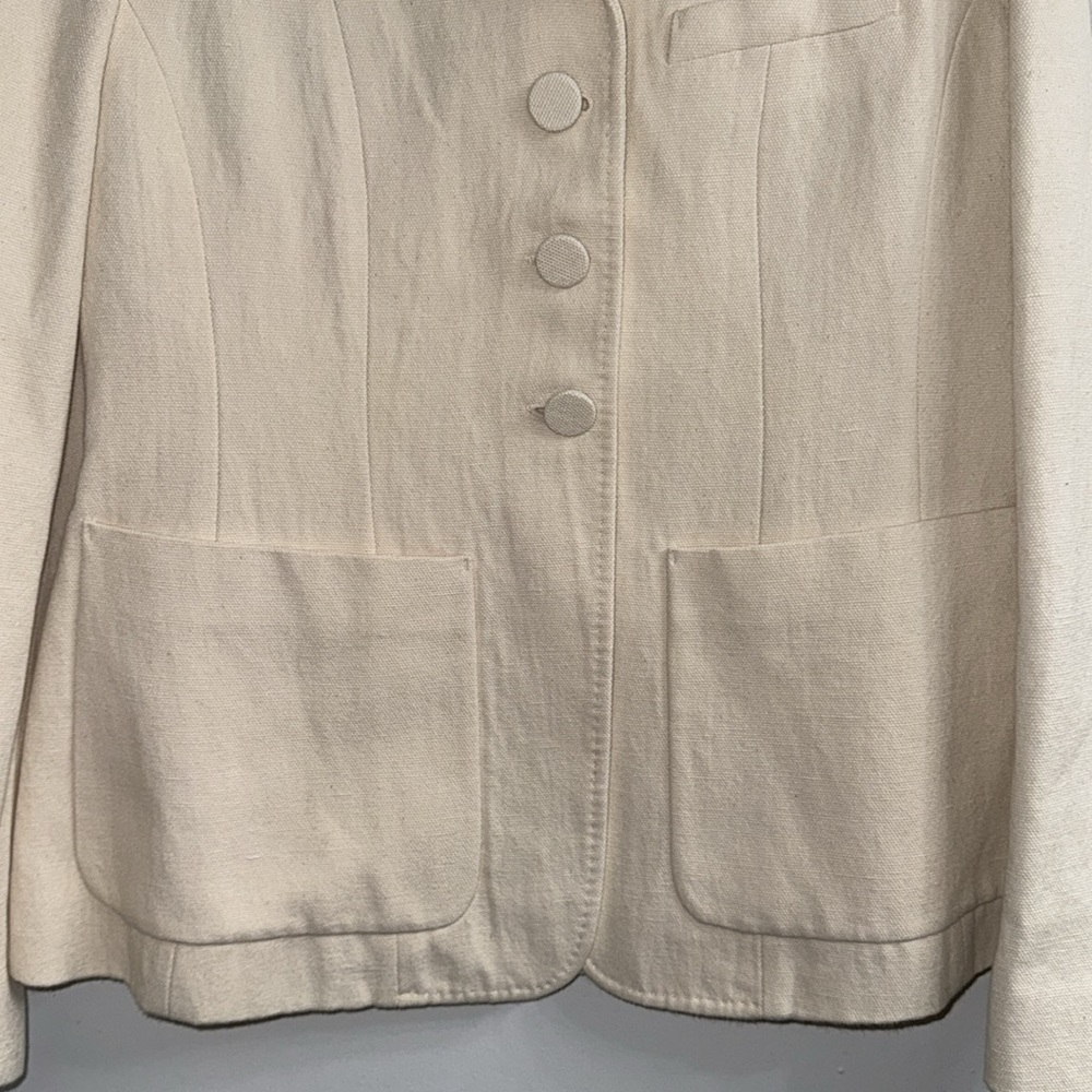 BURBERRY IVORY WOMEN’S BLAZER SIZE 8 - Picture 7 of 15